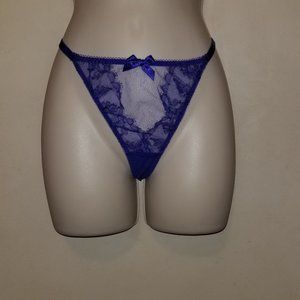 Agent Provocateur Willa thong in sapphire blue size AP 4 Large NWT